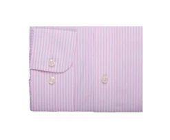 Camisa de algodón rayas rosas y blancas Maximilien-Bexley Fashion