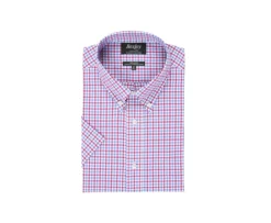 Camisa de algodón Rosa Azul y Blanco - Bolsillo en el pecho Cullen Mc-Bexley Store