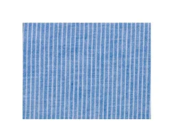 Camisa de algodón y lino Azul y Borde blanco Edibert-Bexley New