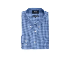Camisa de cuadros azules y blancos - Cuello americano Jacen-Bexley New