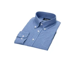 Camisa de cuadros azules y blancos - Cuello americano Jacen-Bexley New