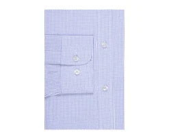 Camisa de cuadros finos Blanco y Azul océano Martin-Bexley Outlet