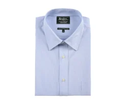 Camisa de finas rayas azules con bolsillo en el pecho Augustin-Bexley Sale