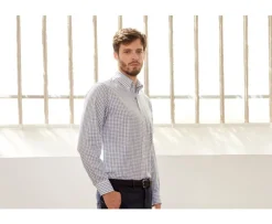 Camisa de franela a cuadros Azul y Verde Lindsay-Bexley Best Sale