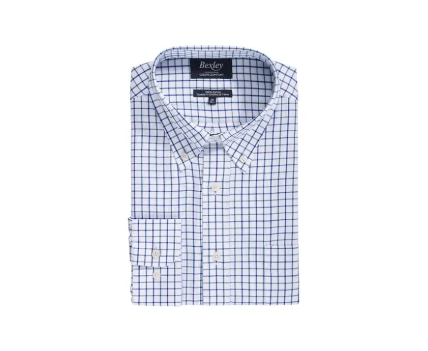 Camisa de franela a cuadros Azul y Verde Lindsay-Bexley Best Sale