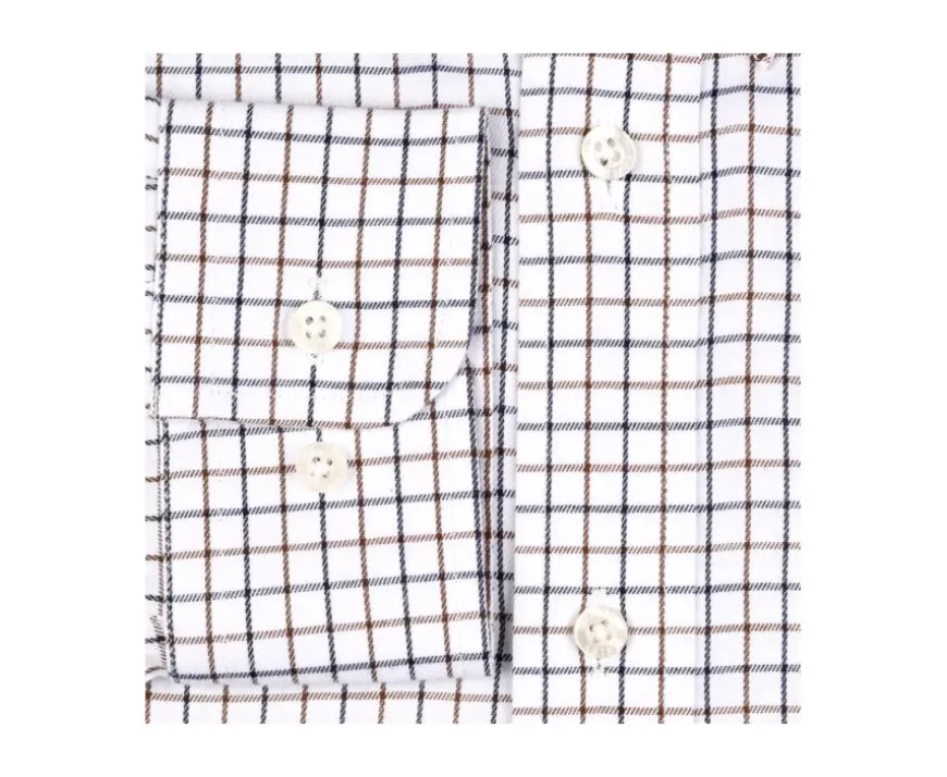 Camisa de franela a cuadros Azul y Beige Lindsay-Bexley Online