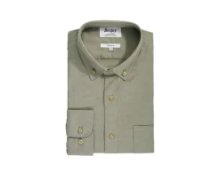 Camisa de franela Alexander Verde - Bolsillo en el pecho Alexander-Bexley Clearance