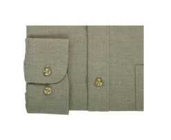Camisa de franela Alexander Verde - Bolsillo en el pecho Alexander-Bexley Clearance