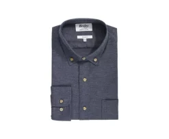 Camisa de franela Antracita Moteado - Bolsillo en el pecho Alexander-Bexley Fashion