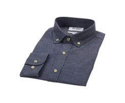 Camisa de franela Antracita Moteado - Bolsillo en el pecho Alexander-Bexley Fashion
