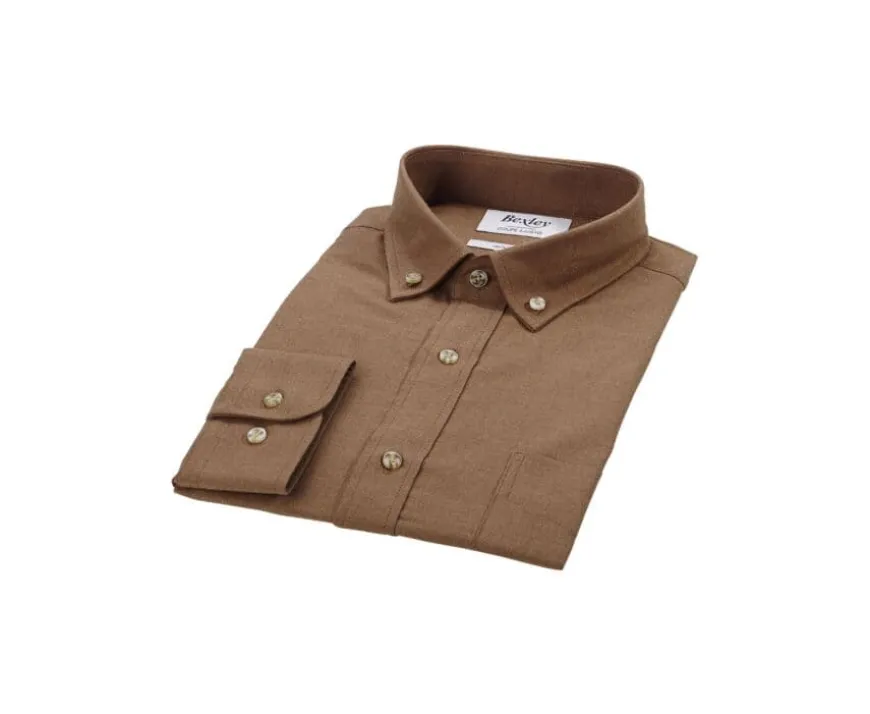 Camisa de franela Caramelo - Bolsillo en el pecho Alexander-Bexley Fashion