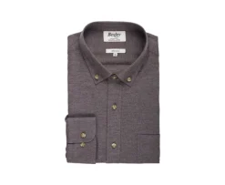 Camisa de franela Chocolate moteado - Bolsillo en el pecho Alexander-Bexley Best Sale
