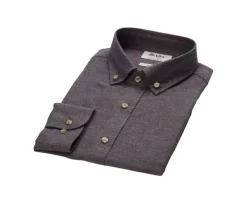 Camisa de franela Chocolate moteado - Bolsillo en el pecho Alexander-Bexley Best Sale