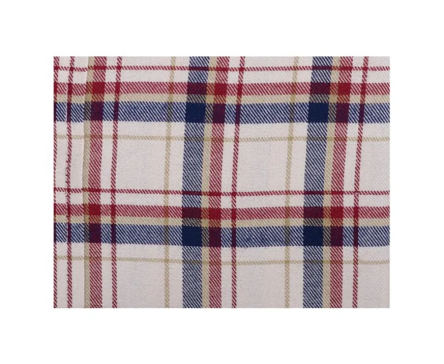 Camisa de franela Rojo y Crudo - Bolsillo en el pecho Alderick-Bexley Shop
