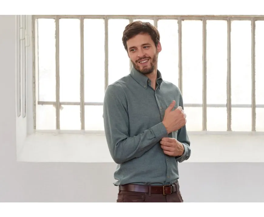Camisa de franela Verde Tila Ander-Bexley Cheap