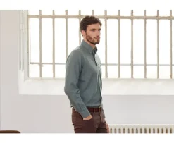 Camisa de franela Verde Tila Ander-Bexley Cheap
