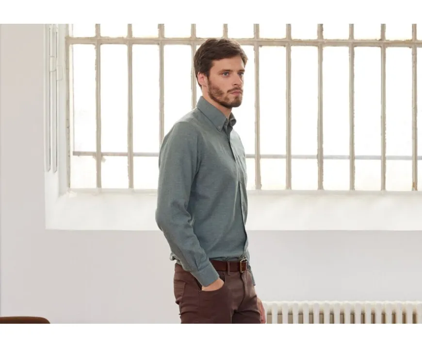Camisa de franela Verde Tila Ander-Bexley Cheap