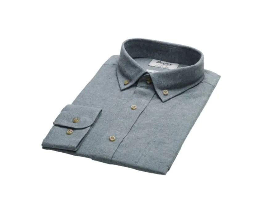 Camisa de franela Verde Tila - Bolsillo en el pecho Alexander-Bexley Best