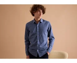 Camisa de gasa de algodón Azul moteado y azul marino Sylvénius-Bexley Cheap