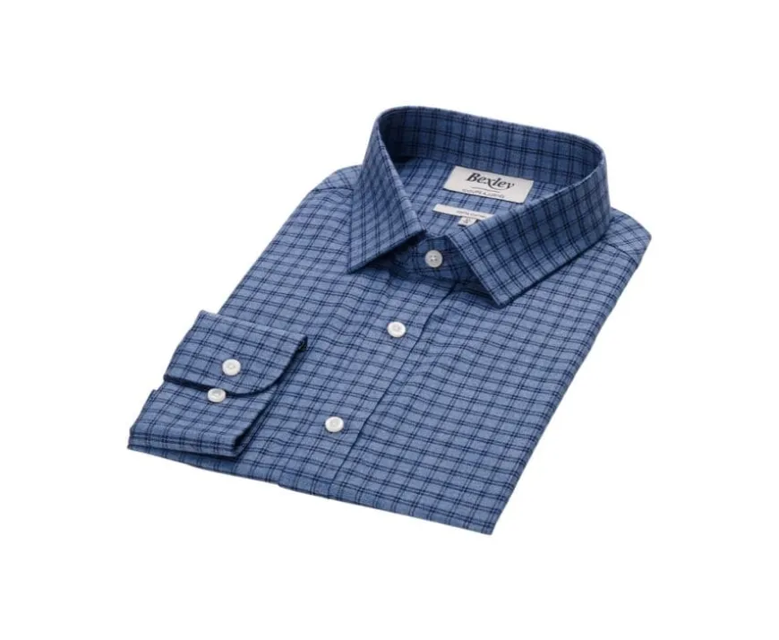 Camisa de gasa de algodón Azul moteado y azul marino Sylvénius-Bexley Cheap