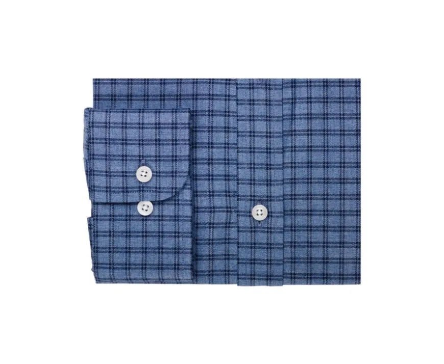 Camisa de gasa de algodón Azul moteado y azul marino Sylvénius-Bexley Cheap