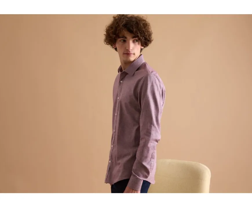 Camisa de gasa de algodón Rojo Moteado Rildebert-Bexley Best Sale