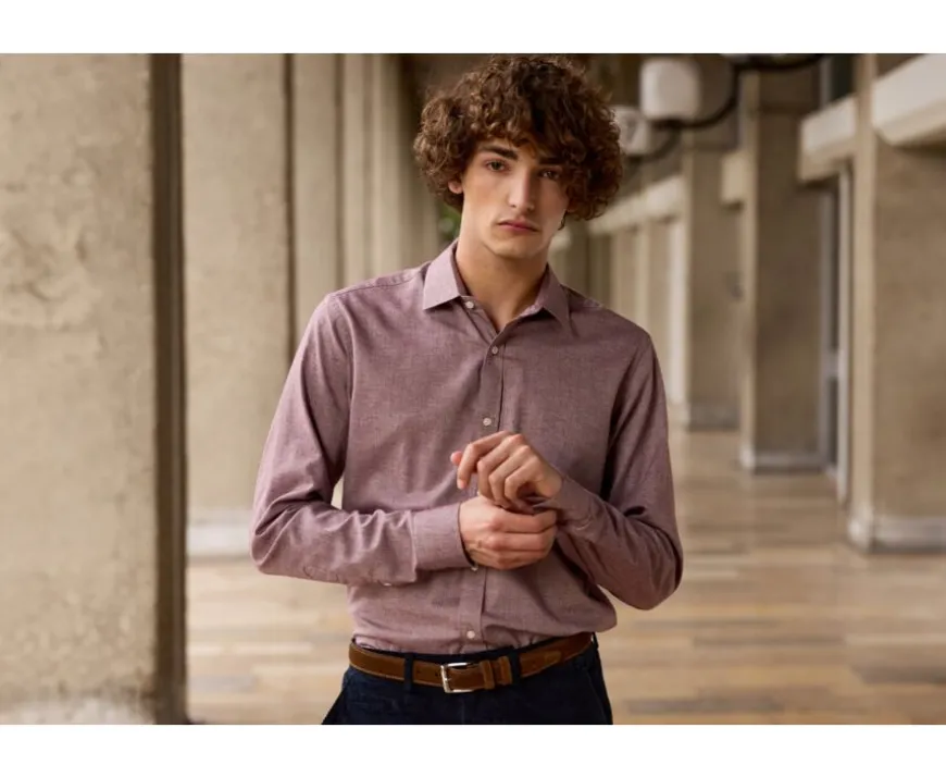 Camisa de gasa de algodón Rojo Moteado Rildebert-Bexley Best Sale