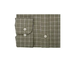 Camisa de gasa de algodón Verde militar y blanco Ansilien-Bexley Online