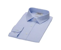 Camisa de hombre blanca y azul claro Sylvénias-Bexley Clearance