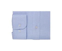 Camisa de hombre blanca y azul claro Sylvénias-Bexley Clearance