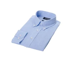 Camisa de lino y algodón Chambray Azul Colten-Bexley Sale