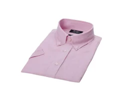 Camisa de lino y algodón Chambray Rosa - Bolsillo en el pecho Colten Mc-Bexley Shop