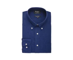 Camisa de lino y algodón Chambray Indigo Colten-Bexley Clearance