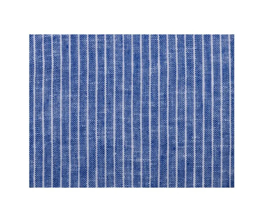 Camisa de lino y algodón Chambray Azul y borde Blanco Colten-Bexley Online