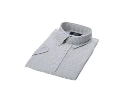 Camisa de lino y algodón Chambray Verde tila y Blanco - Bolsillo en el pecho Colten Mc-Bexley Best Sale