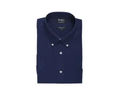 Camisa de lino y algodón Marino - Bolsillo en el pecho Colten Mc-Bexley Cheap