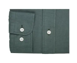 Camisa de lino y algodón Verde oscuro Colten-Bexley Best Sale