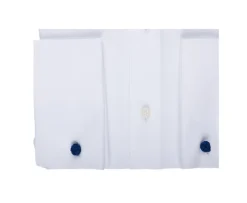 Camisa de oxford de algodón Blanco - Cuello italiano Otello-Bexley Outlet