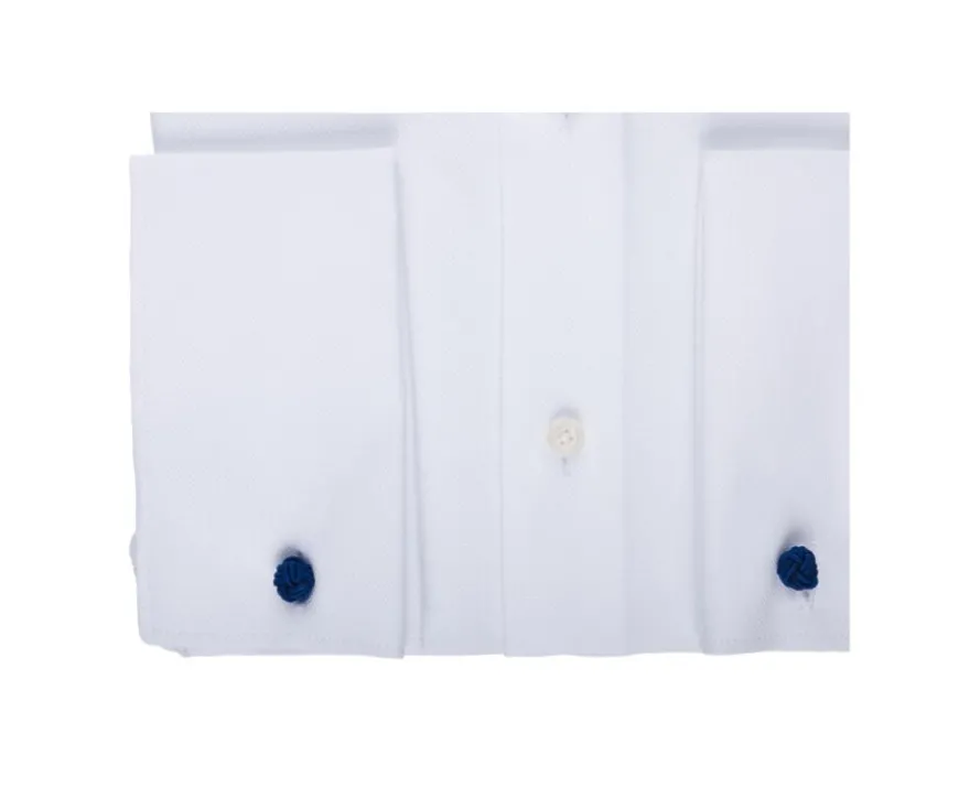 Camisa de oxford de algodón Blanco - Cuello italiano Otello-Bexley Outlet
