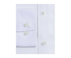 Camisa de popelina de algodón blanca - Cuello francés Louis-Bexley Fashion