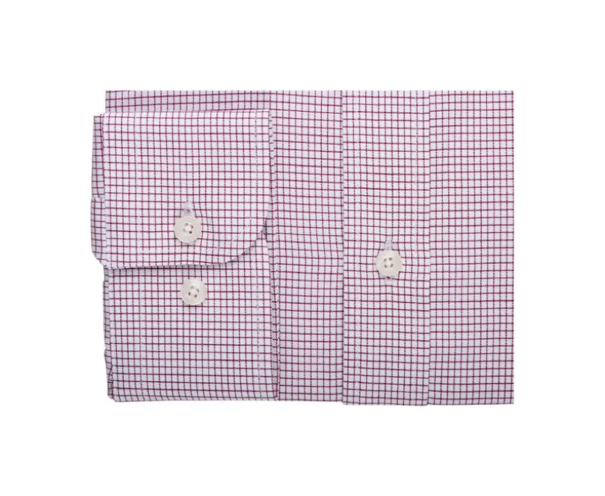 Camisa de sarga blanca con cuadro Burdeos Martinien-Bexley Online