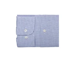 Camisa de sarga blanca con cuadro Azul Océano Martinien-Bexley Discount