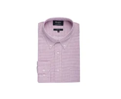 Camisa de sarga Blanco con pequeños cuadros Rojo Stellan-Bexley Best