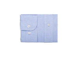 Camisa de sarga Blanco con pequeños cuadros Azul Stellan-Bexley Hot