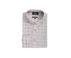 Camisa de sarga de cuadros Beis - Bolsillo en el pecho Benetth-Bexley Online