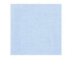 Camisa de sarga de espiga azul - Cuello italiano Luigi-Bexley Shop