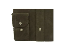 Camisa de terciopelo Caqui - Cuello americano Wayne-Bexley Store