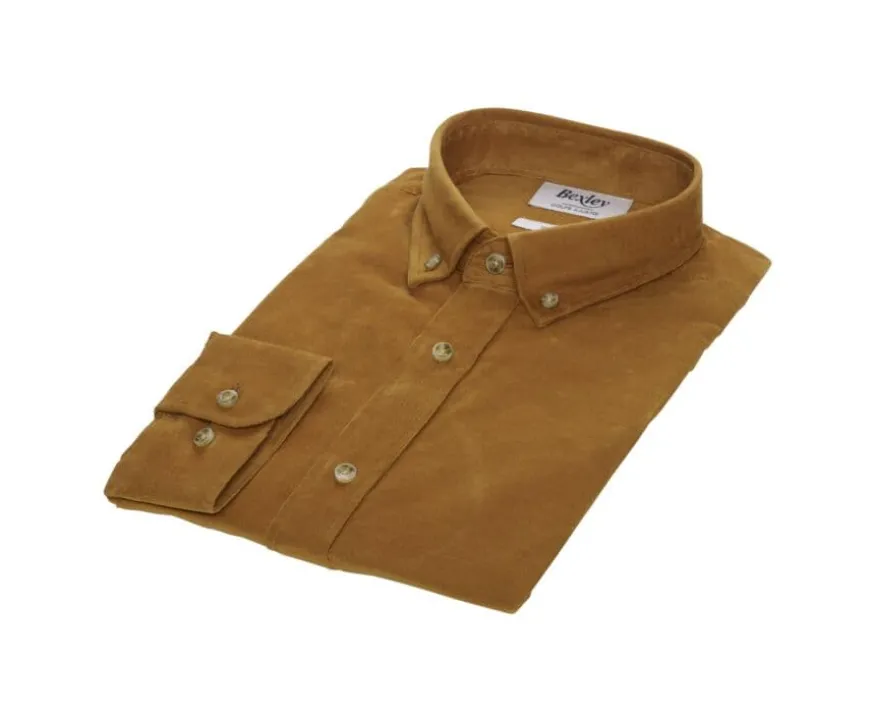 Camisa de terciopelo Caramelo - Cuello americano Wayne-Bexley Discount