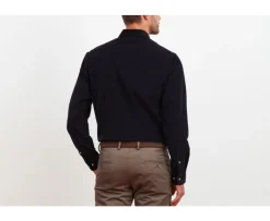 Camisa de terciopelo Marino oscuro - Cuello americano Wayne-Bexley Hot