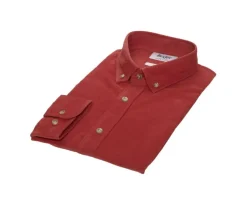 Camisa de terciopelo Rojo fuego  - Cuello americano Wayne-Bexley Store